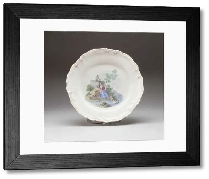 Framed Print : Plate, Buen Retiro, c. 1765. Creator: Buen Retiro Porcelain Factory Framed Print : Plate, Buen Retiro, c. 1765. Creator: Buen Retiro Porcelain Factory