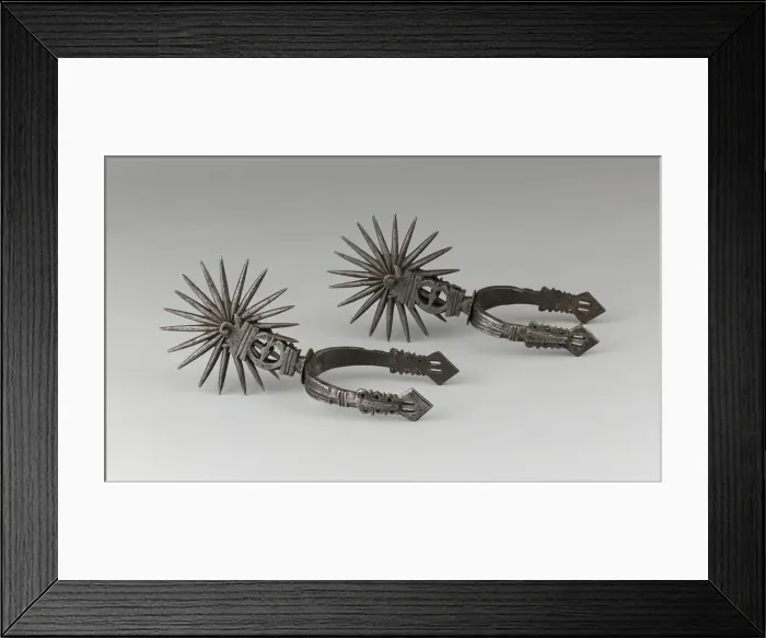 Framed Print : Pair of Spurs, Chile, 19th century in 16th century style. Creator: Unknown Framed Print : Pair of Spurs, Chile, 19th century in 16th century style. Creator: Unknown