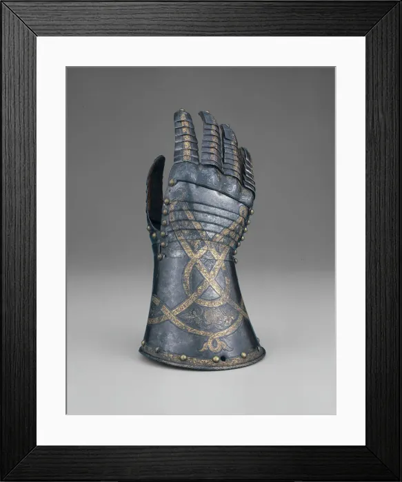 Framed Print : Gauntlet from a Tournament Garniture of a Hapsburg Prince, Augsburg, 1571 Framed Print : Gauntlet from a Tournament Garniture of a Hapsburg Prince, Augsburg, 1571