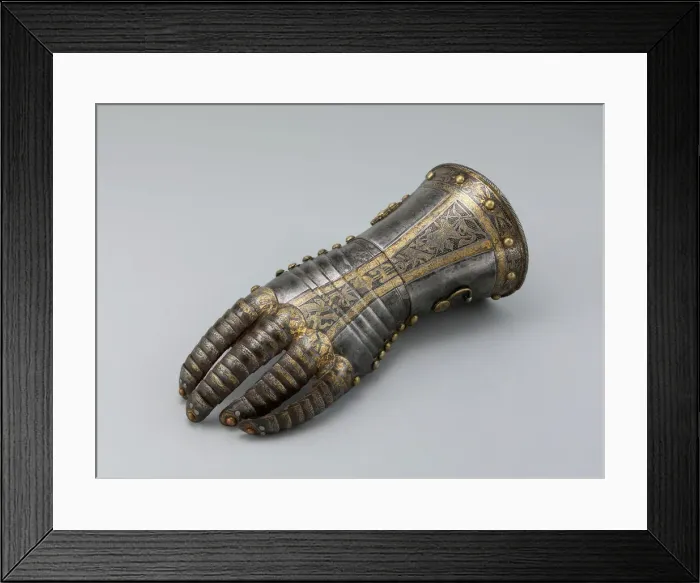 Framed Print : Gauntlet from a Tournament Garniture of a Hapsburg Prince, Augsburg, 1571 Framed Print : Gauntlet from a Tournament Garniture of a Hapsburg Prince, Augsburg, 1571