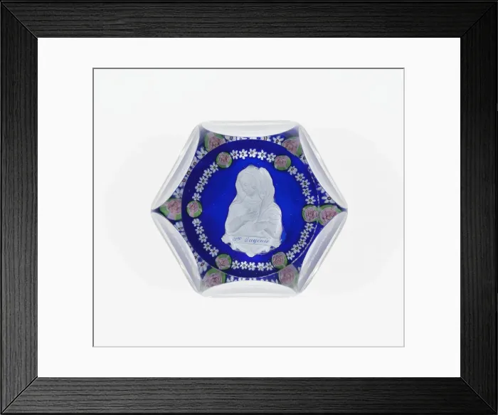 Framed Print : Paperweight, Clichy, c. 1846-55. Creator: Clichy Glassworks Framed Print : Paperweight, Clichy, c. 1846-55. Creator: Clichy Glassworks