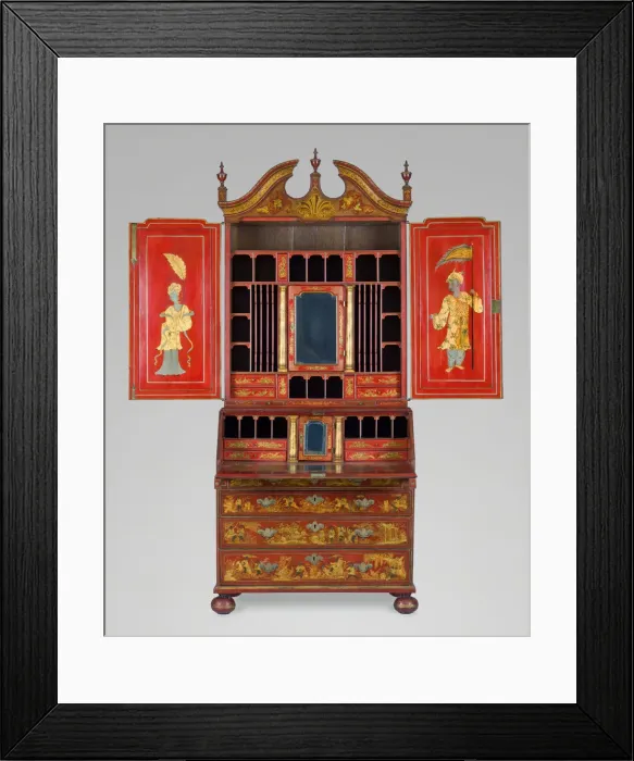 Framed Print : Secretary Cabinet, England, c. 1735. Creator: Giles Grendey Framed Print : Secretary Cabinet, England, c. 1735. Creator: Giles Grendey