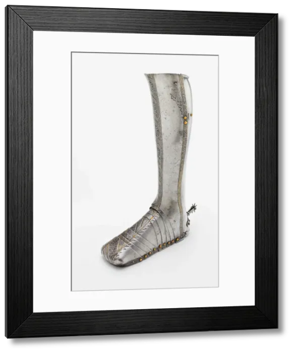 Framed Print : Left Greave and Sabaton, Landshut, 1540 / 50. Creator: Wolfgang Grosschedel Framed Print : Left Greave and Sabaton, Landshut, 1540 / 50. Creator: Wolfgang Grosschedel