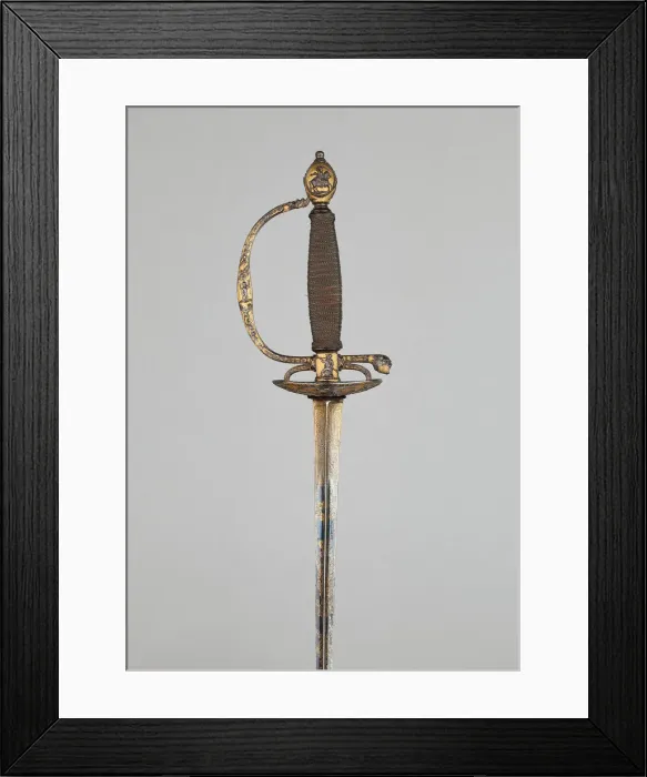 Framed Print : Smallsword, Paris, 1770 / 80. Creator: Aubry Le Jeune Framed Print : Smallsword, Paris, 1770 / 80. Creator: Aubry Le Jeune