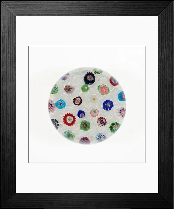Framed Print : Paperweight, Clichy, 19th century. Creator: Clichy Glassworks Framed Print : Paperweight, Clichy, 19th century. Creator: Clichy Glassworks