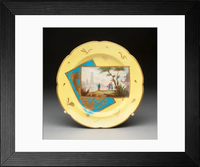 Framed Print : Plate, Coalport, 1870 / 75. Creator: Coalport Porcelain Factory Framed Print : Plate, Coalport, 1870 / 75. Creator: Coalport Porcelain Factory