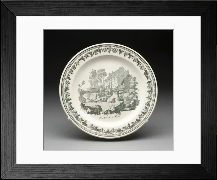 Framed Print : Plate, Creil, 1800 / 50. Creator: Creil Pottery Framed Print : Plate, Creil, 1800 / 50. Creator: Creil Pottery