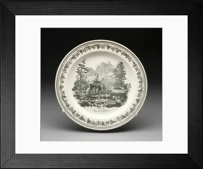 Framed Print : Plate, Creil, 1800 / 50. Creator: Creil Pottery Framed Print : Plate, Creil, 1800 / 50. Creator: Creil Pottery
