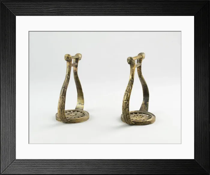 Framed Print : Pair of Stirrups, France, c. 1800. Creator: Unknown Framed Print : Pair of Stirrups, France, c. 1800. Creator: Unknown