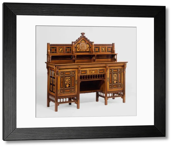 Framed Print : Drawing Room Cabinet, Lancaster, 1871 / 72. Creator: Bruce J. Talbert Framed Print : Drawing Room Cabinet, Lancaster, 1871 / 72. Creator: Bruce J. Talbert