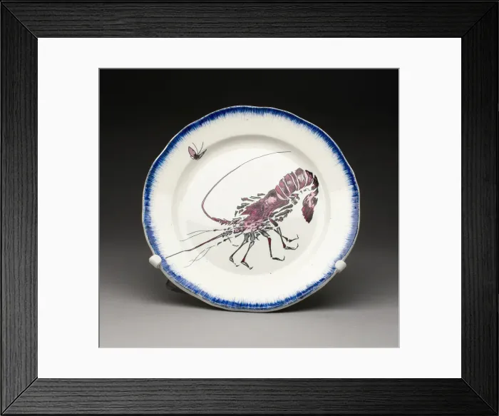 Framed Print : Plate, France, 1866  /  75. Creators: Felix Bracquemond, Creil Pottery