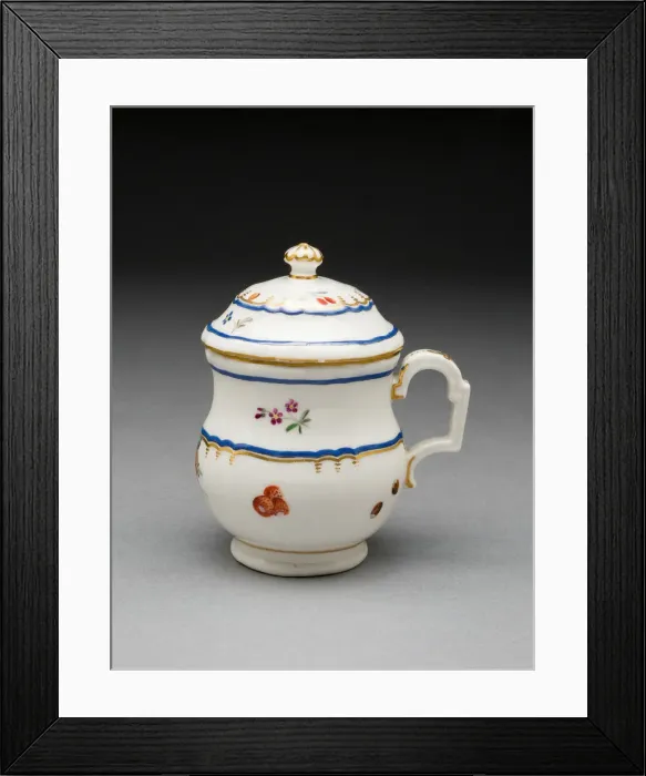 Framed Print : Cream Pot with Lid, Frankenthal, 1786. Creator: Frankenthal Porcelain Factory Framed Print : Cream Pot with Lid, Frankenthal, 1786. Creator: Frankenthal Porcelain Factory