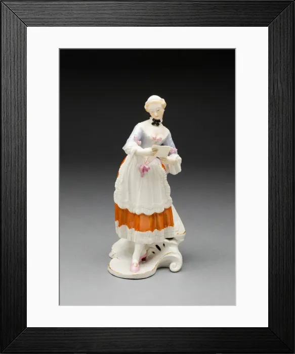 Framed Print : Figure of a Woman Reading, Germany, c. 1765. Creator: Franz Anton Bustelli Framed Print : Figure of a Woman Reading, Germany, c. 1765. Creator: Franz Anton Bustelli