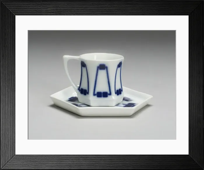 Framed Print : Demitasse and Saucer, Weiden in der Oberpfalz, 1900 / 02. Creator Framed Print : Demitasse and Saucer, Weiden in der Oberpfalz, 1900 / 02. Creator
