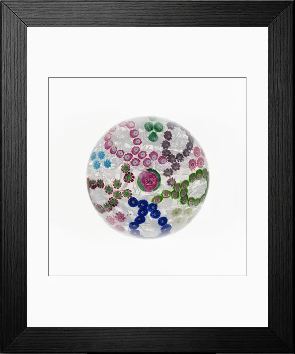 Framed Print : Paperweight, Clichy, c. 1845-60. Creator: Clichy Glassworks Framed Print : Paperweight, Clichy, c. 1845-60. Creator: Clichy Glassworks
