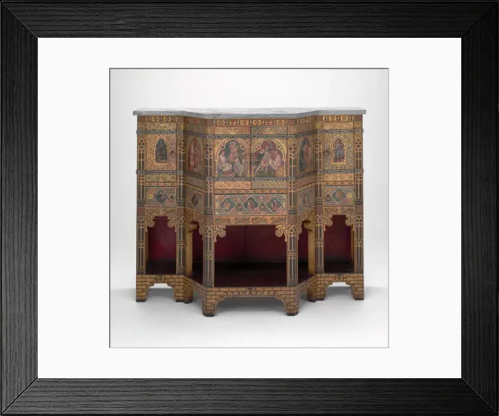 Framed Print : Sideboard and Wine Cabinet, London, 1859. Creators: William Burges Framed Print : Sideboard and Wine Cabinet, London, 1859. Creators: William Burges