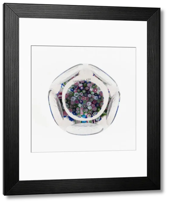 Framed Print : Paperweight, Clichy, c. 1845-60. Creator: Clichy Glassworks Framed Print : Paperweight, Clichy, c. 1845-60. Creator: Clichy Glassworks