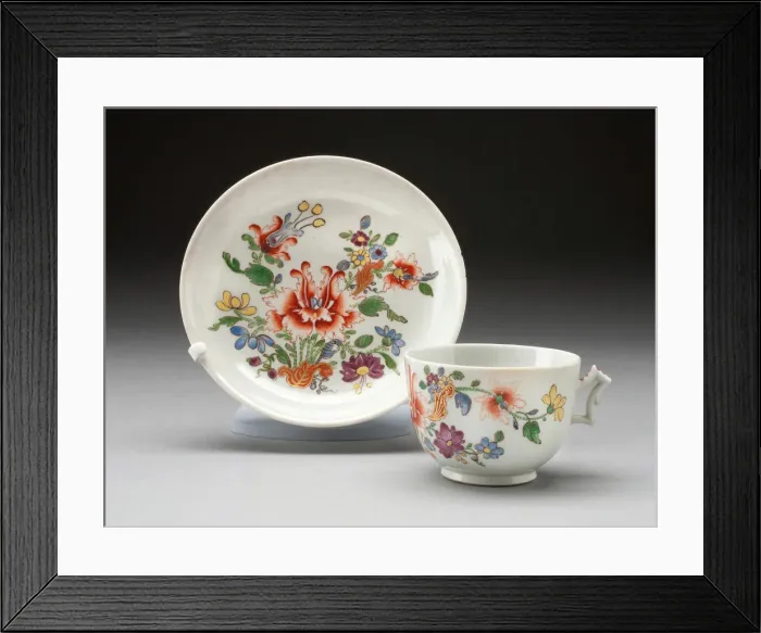 Framed Print : Cup and Saucer, Doccia, c. 1750 / 1800. Creator: Doccia Porcelain Factory Framed Print : Cup and Saucer, Doccia, c. 1750 / 1800. Creator: Doccia Porcelain Factory