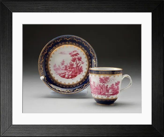 Framed Print : Cup and Saucer, Doccia, c. 1775. Creator: Doccia Porcelain Factory Framed Print : Cup and Saucer, Doccia, c. 1775. Creator: Doccia Porcelain Factory
