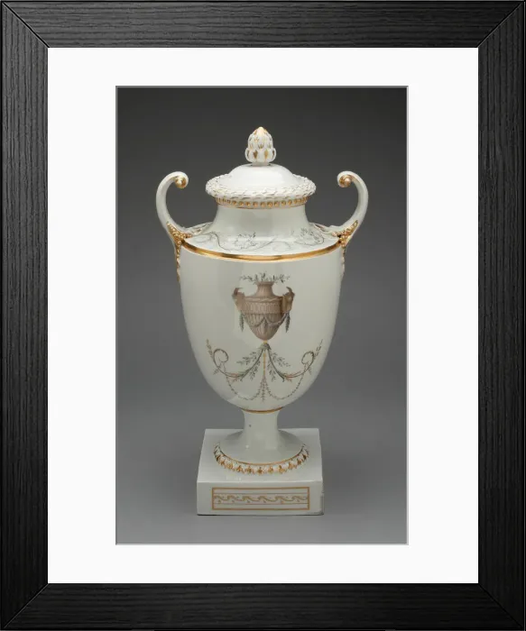 Framed Print : Vase, Fürstenberg, c. 1800. Creator: Fürstenberg Porcelain Factory Framed Print : Vase, Fürstenberg, c. 1800. Creator: Fürstenberg Porcelain Factory