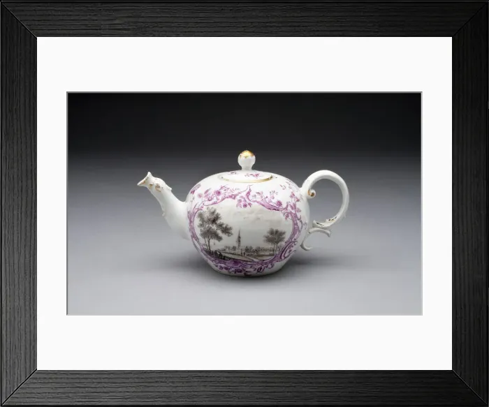 Framed Print : Teapot, Fürstenberg, c. 1770. Creator: Fürstenberg Porcelain Factory Framed Print : Teapot, Fürstenberg, c. 1770. Creator: Fürstenberg Porcelain Factory