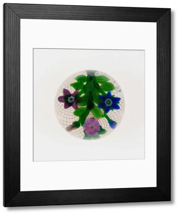 Framed Print : Paperweight, Clichy, c. 1845-60. Creator: Clichy Glassworks Framed Print : Paperweight, Clichy, c. 1845-60. Creator: Clichy Glassworks