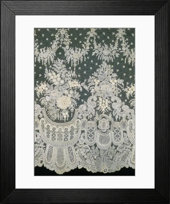 Framed Print : Dress Flounce, Belgium, 1860s (probably 1862 or 1867). Creator: Unknown Framed Print : Dress Flounce, Belgium, 1860s (probably 1862 or 1867). Creator: Unknown
