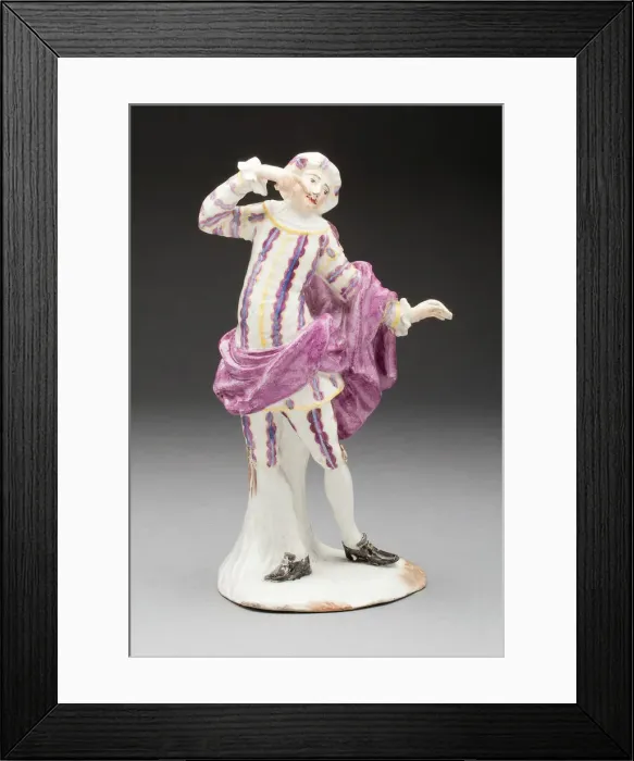 Framed Print : Mezzetino, Fürstenberg, c. 1754. Creator: Fürstenberg Porcelain Factory Framed Print : Mezzetino, Fürstenberg, c. 1754. Creator: Fürstenberg Porcelain Factory
