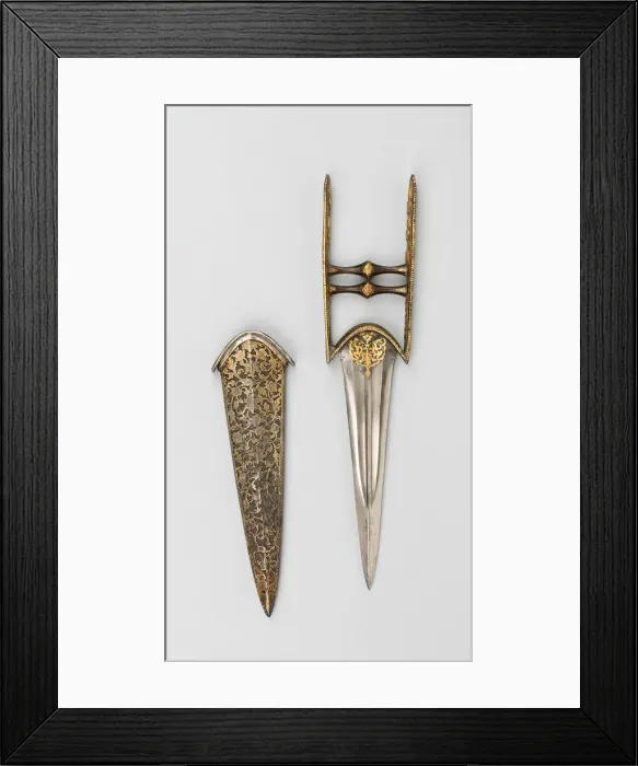 Framed Print : Katar with Scabbard, Turkey, 17th-18th century. Creator: Unknown Framed Print : Katar with Scabbard, Turkey, 17th-18th century. Creator: Unknown