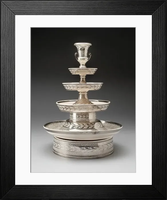 Framed Print : Tiered Centerpiece, Italy, 19th century. Creator: Unknown Framed Print : Tiered Centerpiece, Italy, 19th century. Creator: Unknown
