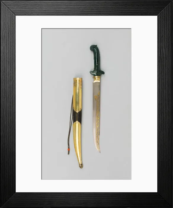 Framed Print : Dagger with Scabbard, Turkey, 18th / 19th century. Creator: Unknown Framed Print : Dagger with Scabbard, Turkey, 18th / 19th century. Creator: Unknown