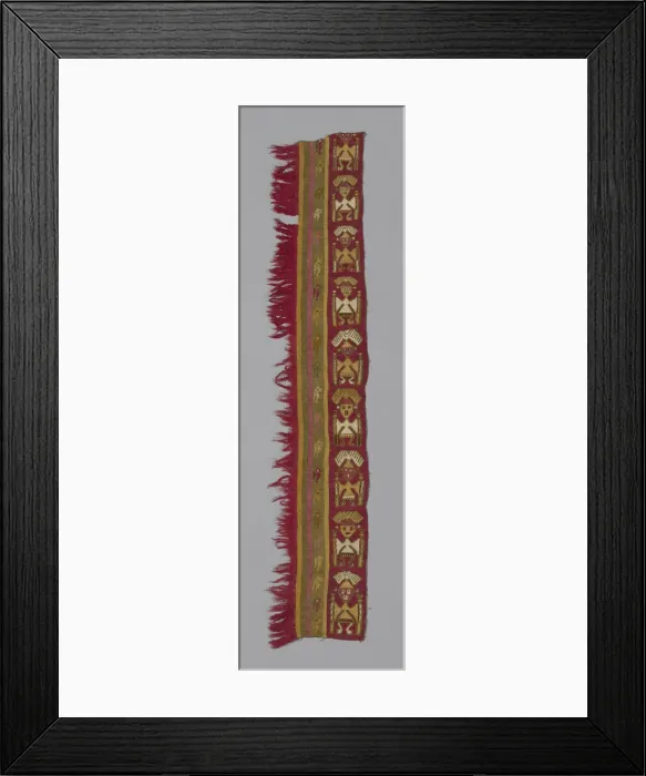 Framed Print : Fragment (Loincloth), Peru, A. D. 1250 / 1470. Creator: Unknown Framed Print : Fragment (Loincloth), Peru, A. D. 1250 / 1470. Creator: Unknown