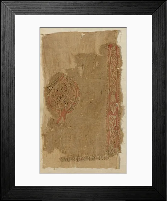 Framed Print : Fragment (from a Tunic), Egypt, Roman period (30 B. C. - 641 A. D. ), 5th  /  6th century