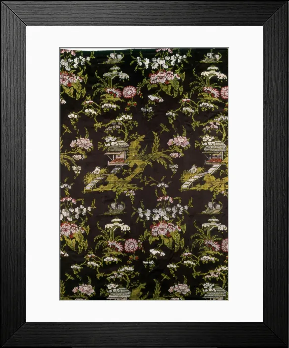 Framed Print : Panel (Furnishing Fabric), France, 1760s. Creator: Unknown Framed Print : Panel (Furnishing Fabric), France, 1760s. Creator: Unknown
