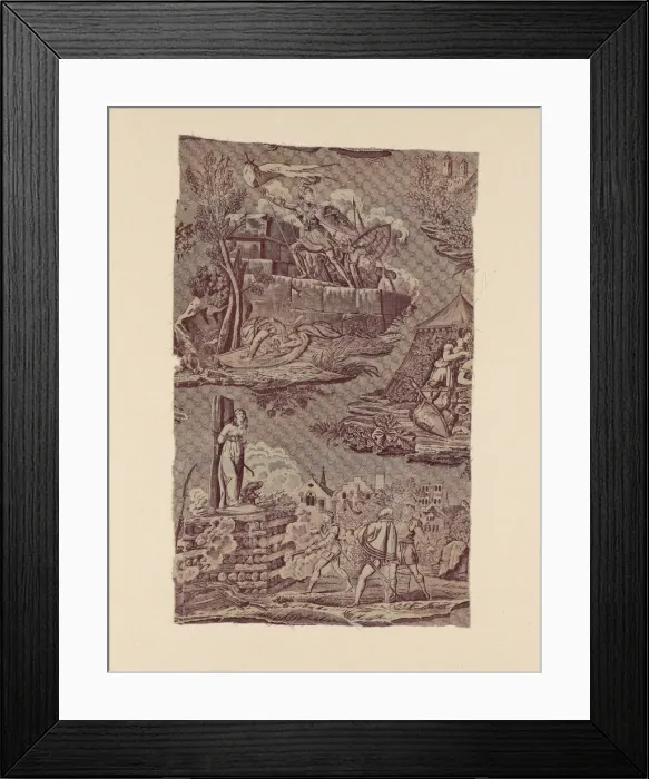 Framed Print : La Vie de Jeanne d Arc (The Life of Joan of Arc) (Furnishing Fabric), France, c. 1815 Framed Print : La Vie de Jeanne d Arc (The Life of Joan of Arc) (Furnishing Fabric), France, c. 1815