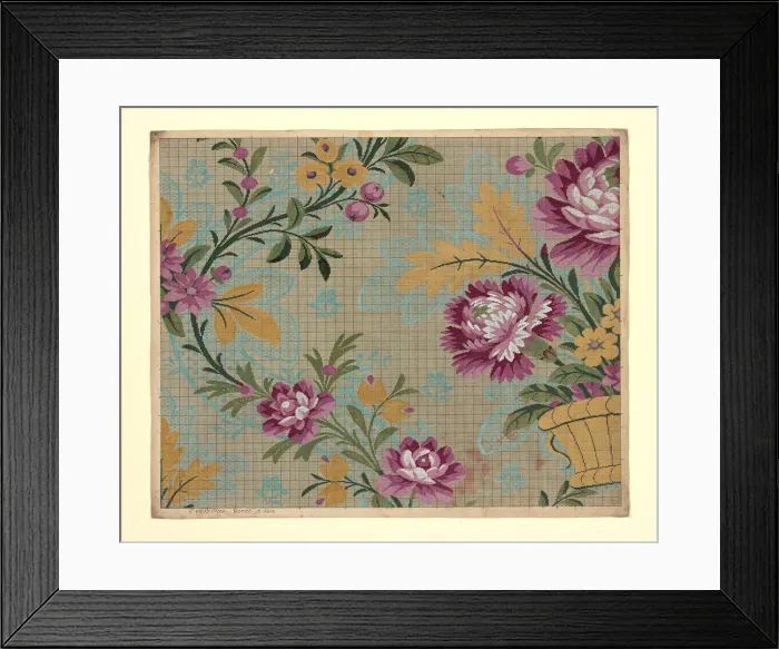 Framed Print : Mise-en-carte (Point-paper), France, 1760 / 90. Creator: Germain Freres Framed Print : Mise-en-carte (Point-paper), France, 1760 / 90. Creator: Germain Freres