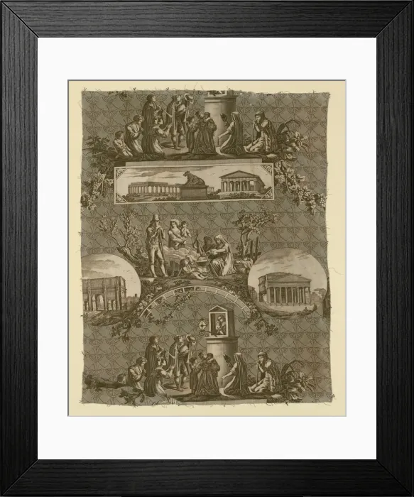 Framed Print : Le Romain (The Roman) (Furnishing Fabric), France, 1811. Creator: Unknown Framed Print : Le Romain (The Roman) (Furnishing Fabric), France, 1811. Creator: Unknown