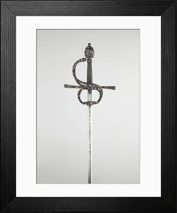 Framed Print : Rapier, Spain, Hilt: 19th century in the style of c. 1600 Blade: c. 1600 Framed Print : Rapier, Spain, Hilt: 19th century in the style of c. 1600 Blade: c. 1600