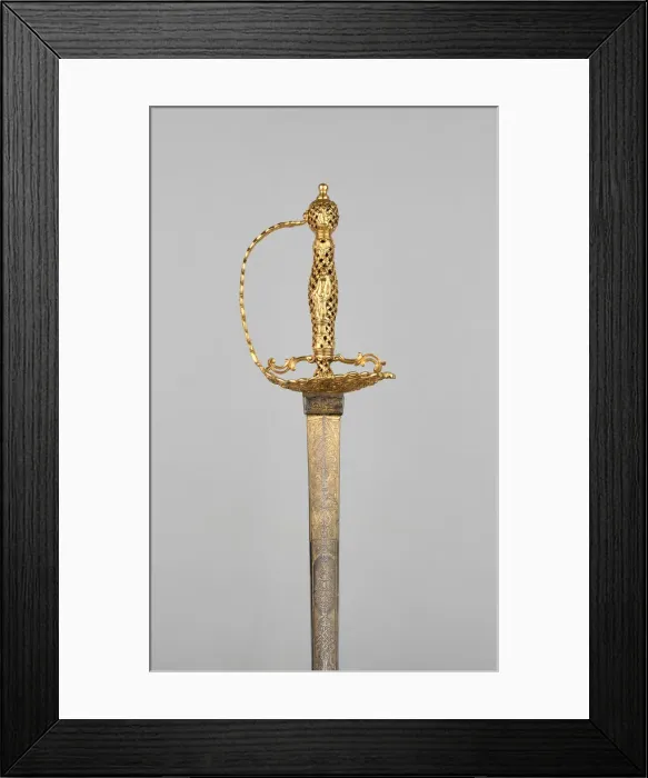 Framed Print : Dress Sword, Spain, 1743. Creator: Unknown Framed Print : Dress Sword, Spain, 1743. Creator: Unknown