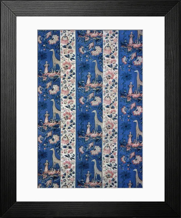 Framed Print : Panel (Furnishing Fabric), England, 1800 / 50. Creator: Unknown Framed Print : Panel (Furnishing Fabric), England, 1800 / 50. Creator: Unknown