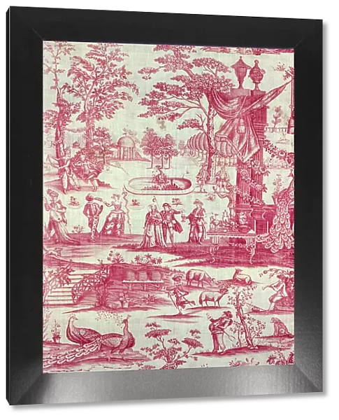 Commedia del Arte (Furnishing Fabric), England, after 1770. Creator: Unknown