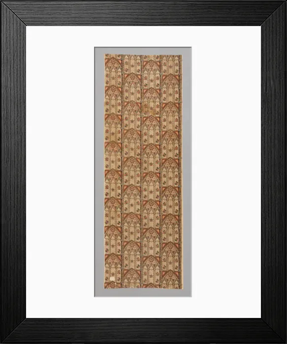 Framed Print : Gothic Arches (Furnishing Fabric), England, 1830 / 35. Creator: Unknown Framed Print : Gothic Arches (Furnishing Fabric), England, 1830 / 35. Creator: Unknown