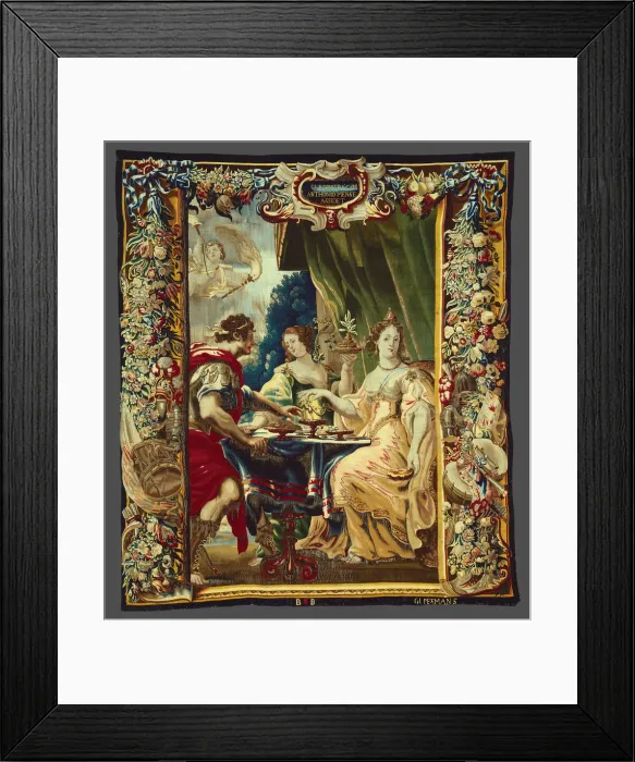 Framed Print : Cleopatra and Antony Enjoying Supper, from The Story of Caesar and Cleopatra, Brussels, c Framed Print : Cleopatra and Antony Enjoying Supper, from The Story of Caesar and Cleopatra, Brussels, c