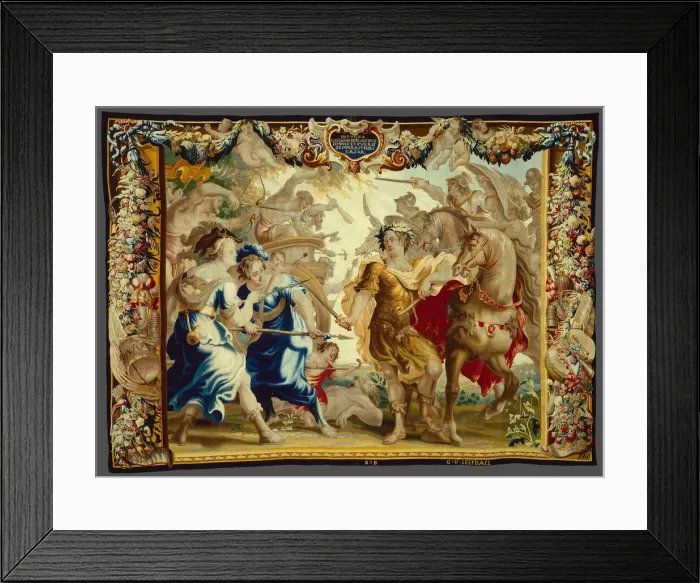 Framed Print : Caesar in the Gallic Wars from The Story of Caesar and Cleopatra, Flanders, c. 1680 Framed Print : Caesar in the Gallic Wars from The Story of Caesar and Cleopatra, Flanders, c. 1680