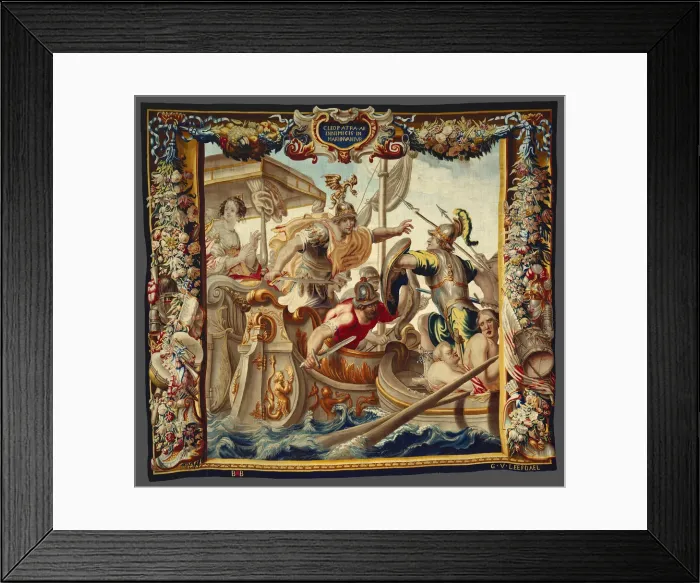 Framed Print : The Battle of Actium from The Story of Caesar and Cleopatra, Brussels, c. 1680 Framed Print : The Battle of Actium from The Story of Caesar and Cleopatra, Brussels, c. 1680