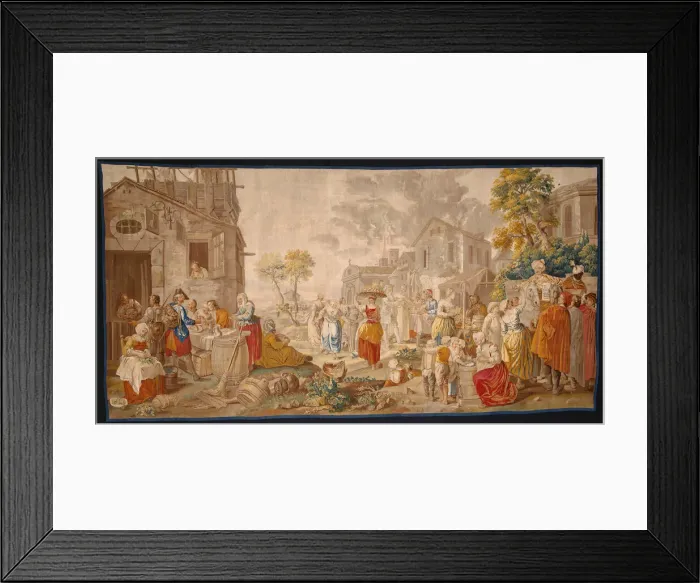 Framed Print : The Outdoor Market, from Village Festivals, France, 1775 / 89. Creator: Unknown Framed Print : The Outdoor Market, from Village Festivals, France, 1775 / 89. Creator: Unknown