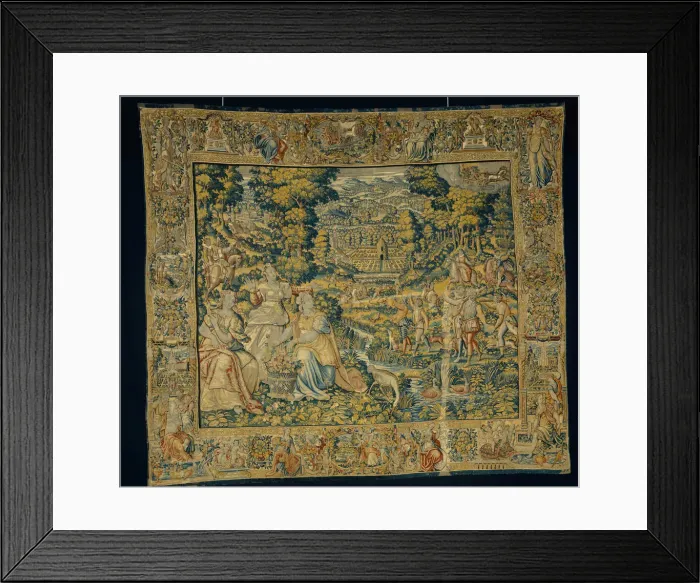 Framed Print : Pluto and Proserpina with Falconry, Flanders, c. 1600. Creator: Erasmus de Pannemaker Framed Print : Pluto and Proserpina with Falconry, Flanders, c. 1600. Creator: Erasmus de Pannemaker