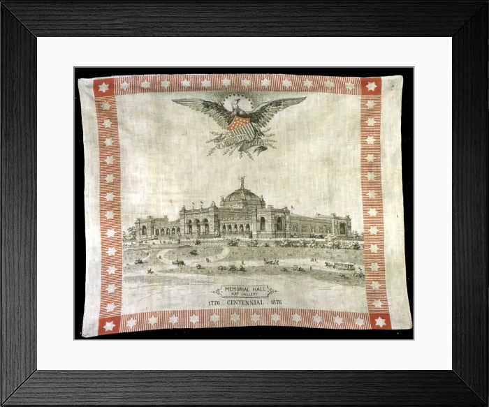 Framed Print : Handkerchief, Pennsylvania, 19th century. Creator: Unknown Framed Print : Handkerchief, Pennsylvania, 19th century. Creator: Unknown