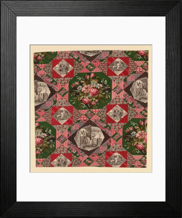 Framed Print : Fragment (Furnishing Fabric), England, After 1874. Creator: Unknown