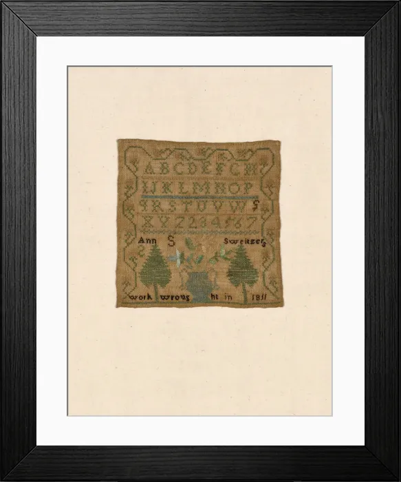 Framed Print : Sampler, United States, 1811. Creator: Ann S. Sweitzers Framed Print : Sampler, United States, 1811. Creator: Ann S. Sweitzers